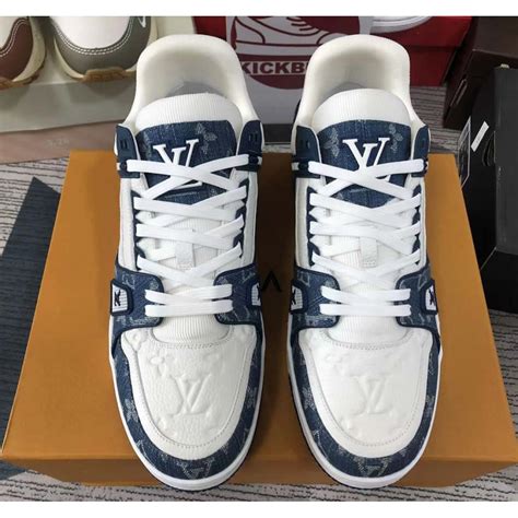 sneaker lv 2019|Lv sneakers blue and white.